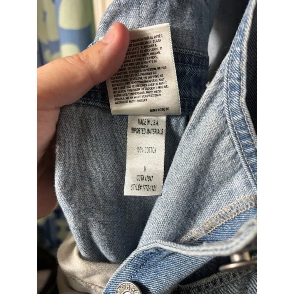 Citizens of Humanity Christie Wide Leg Overalls Denim Medium Summer Capsule Bibs - Picture 4 of 5